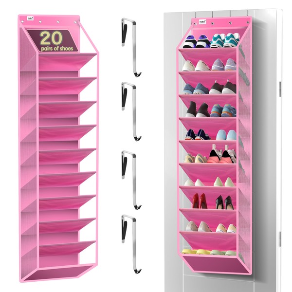 Kotkn 10 Tier Hanging Shoe Rack - Heavy Duty Behind