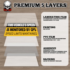 This Vehicle's Speed is Monitored by GPS | Bumper Sticker or Car Magnet | Waterproof Vinyl Sticker for Trucks Vans Cars [7.5x3.5]
