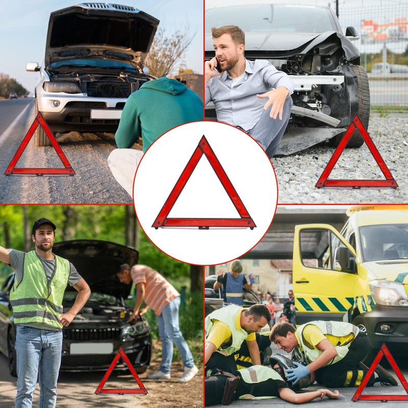 FORYNXHWIN Car Warning Triangle, Reflective Warning Triangle, Foldable Car Warning