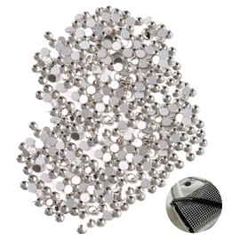 1440 Pcs 3.7-4.0mm Rhinestones, Reflective Crystal Diamantes, Silver Rhinestones, Brightness Flat Back Rhinestones for DIY Crafts, Jewelry, Nail Art, Clothing Decoration