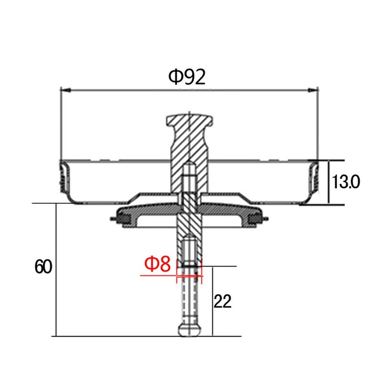 Talea Kitchen Table Control Stainless steel Sink Strainer Plug size
