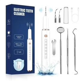 Remover for Teeth, dental scaler，Electric Tooth Cleaner Tartar Remover for Teeth with LED Light,5 Modes Rechargeable Teeth Cleaning Kit with Dental Tools, 2 Replaceable Heads，spring glow-up Oral Care