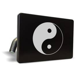 YIN and YANG (Design) Premium Quality Anodized Billet Aluminum Laser Etched UV Resistant Metal Trailer/Tow Hitch Cover for 2" Receivers, Luxury product for Truck, SUV or Car
