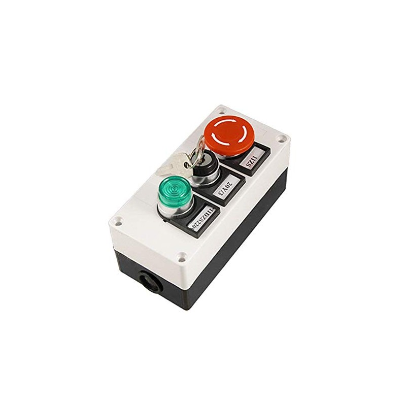 Nxtop Green Light Momentary Mushroom Self Lock Push Button Key