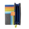 Large Multi-Colour Leather Purse RFID Blocking - Women's Designer Wallet