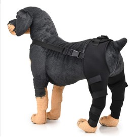 Pssopp Soporte para la articulación de la Pierna Trasera del Protector de la Envoltura de la Pata Trasera Canina, Manga de compresión para heridas y e