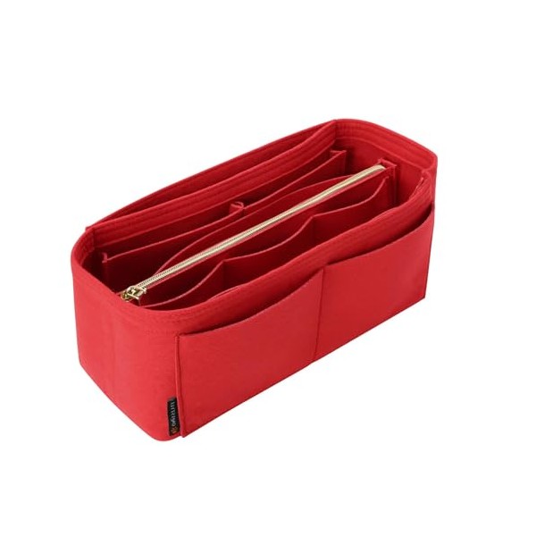 OMYSTYLE Red Slender Medium Organizer Insert, Felt Tote Bag Organizer