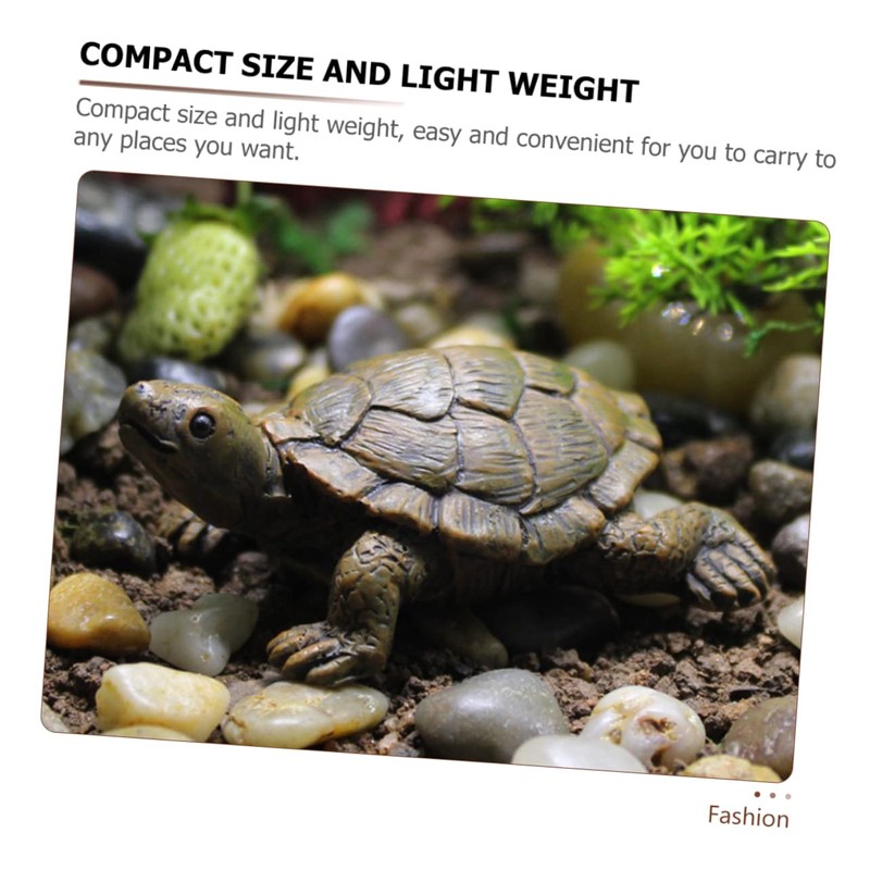 CAXUSD 4pcs Miniature Turtle Figurines Resin Turtle Decor for Garden