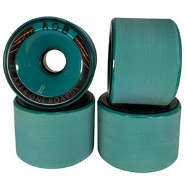 AOB Premium Longboard/Cruiser 2K Wheels (4 Pieces) Set Concentricity Calibrated Brushed Polished (Blue 74 x 52 mm 83A)