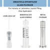 OLYCRAFT 10pcs 1ml Glass Syringes Reusable Syringes Glass Laboratory Syringes
