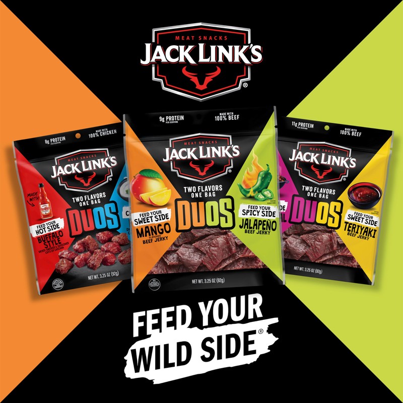 Jack Link's DUOs Jalapeño and Mango Beef Jerky, Shareable Under