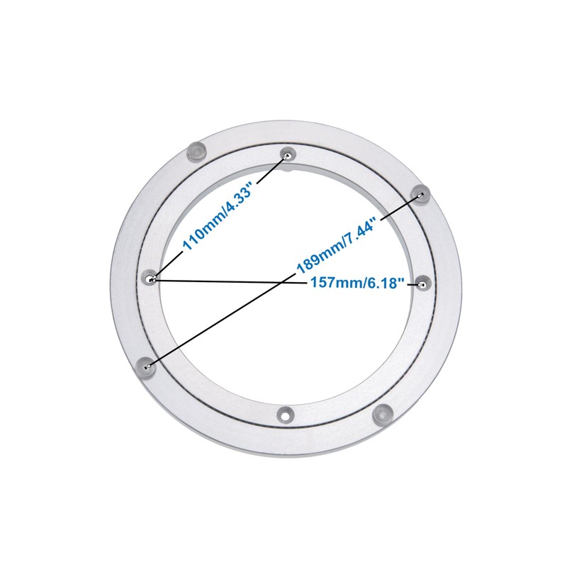 Dailydanny Aluminum Heavy Duty Lazy Susan Rotating Turntable Bearing Swivel