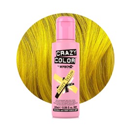 Crazy Color Vibrant Canary Yellow Semi-Permanent Hair Dye. Highly Pigmented Bright Yellow Conditioning & Oil Nourishing Vegan Formula | No Bleach or Ammonia | 100ml