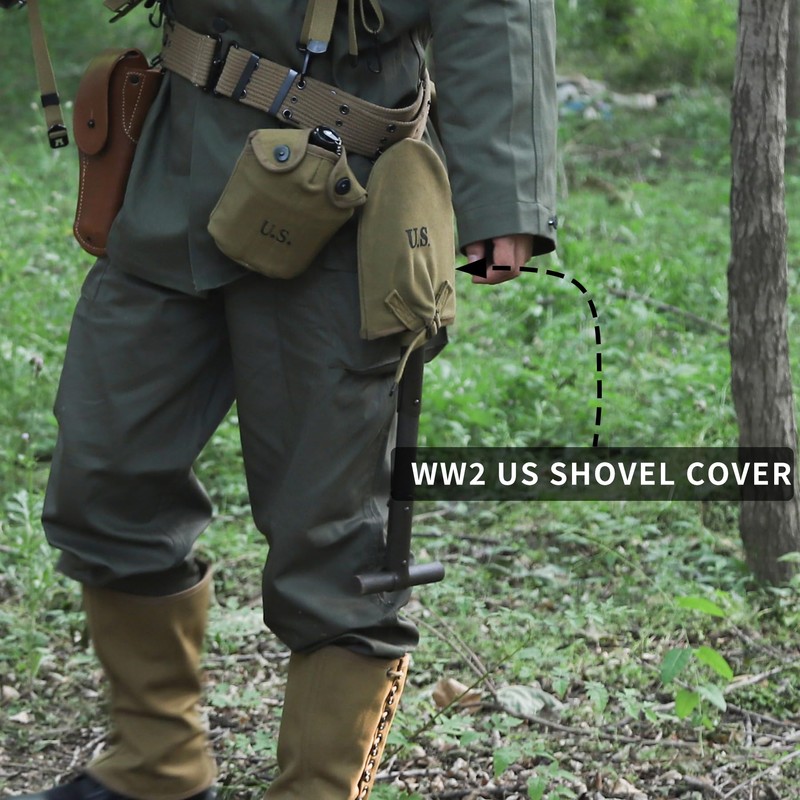 WW2 WWII US Shovel Cover T-Handle Bag Reproduction
