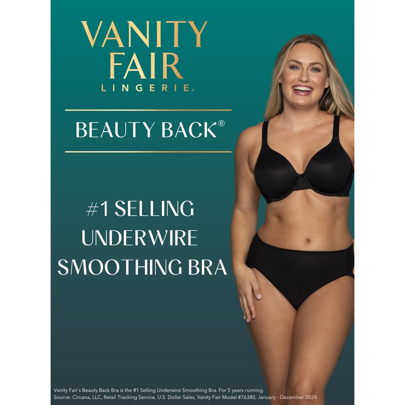 Vanity Fair Womens Full Figure Beauty Back Smoothing Bra, 4-way