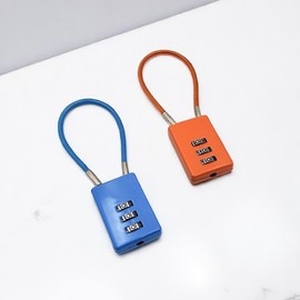 Colorful Three-Digit Lightweight Combination Padlock with Hasp Cabinet Orange 10ea