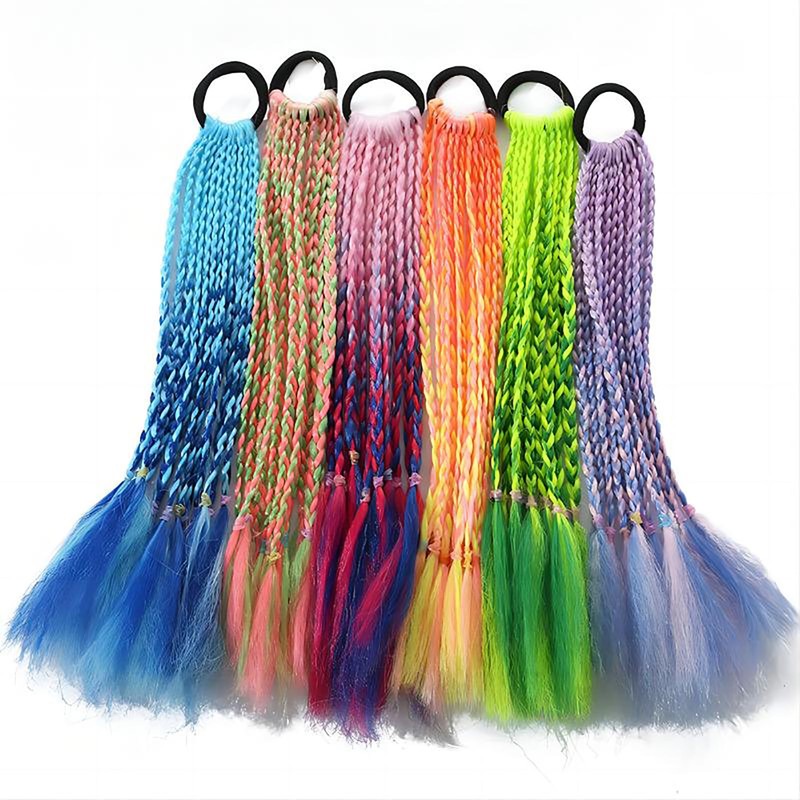 Wig, Extension, Braid, Children, One-touch, Gradation, Ponytail, Wig, Kids, Hair