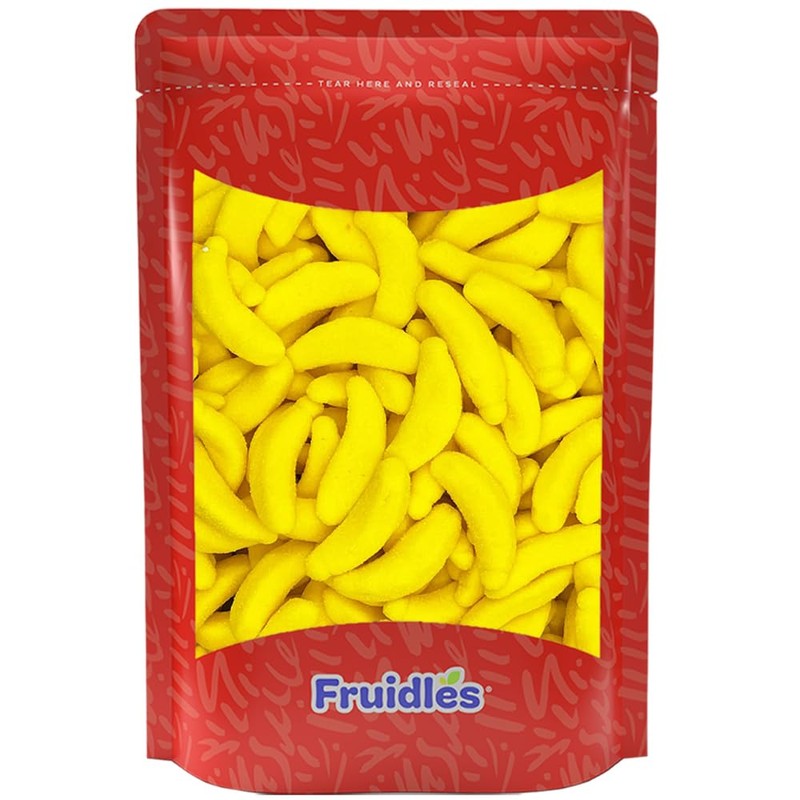 Fruidles Frosted Banana Gummi Candy, Delicious Sugar Coated Fruit Flavors
