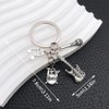 4-Piece Music Set Keyring Keychain