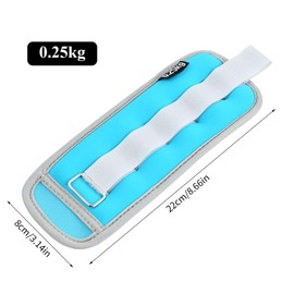 Ankle Weights Set,0.25/0.5kg 1 Pair Leg Weights Wrist Weights for Women Men,Weight Cuffs Arm Weights,Ankle Weights Strap for Dance Jogging Aerobics Exercise Walking Fitness (Blue,2x0.25kg)