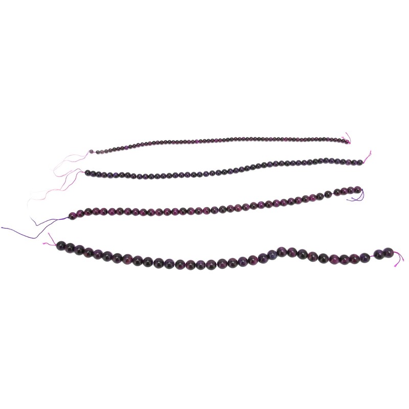 4pcs Natural Stone Tiger Eye Round Beads Bracelet Tiger Eye