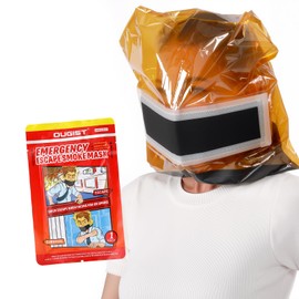 Ougist Portable Fire Escape Smoke Mask, Full Face Protection for Home & High-Rise Fire Safety, Emergency Respirator for Survival-2 Pack