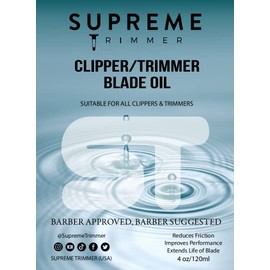 Supreme Trimmer Red Logo Barber Cape & STO710 Clipper Blade Oil Kit