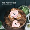 1 x Heart Coaster - Letter V Marble Stone Texture