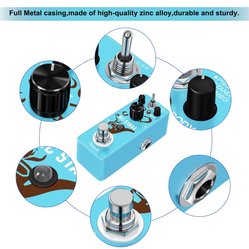 Amuzik Pedal Guitar Effect AC Stage Analog Effect Pedal Simulator