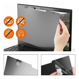 Durable Magnetic Privacy Filter for 14 Inch 16:10 Screens with Bag and Cleaning Cloth Grey / Anthracite 513857