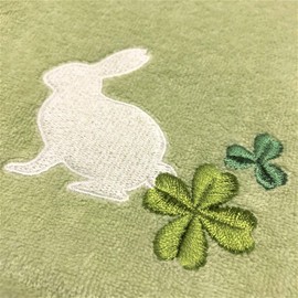 Senko Rabbit Paper Holder Cover Green Lucky Embroidered with Paper Stock Storage 63709