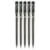 5 x 0.5mm FLAIR Hydra BLACK Gel Pens Easy Grip