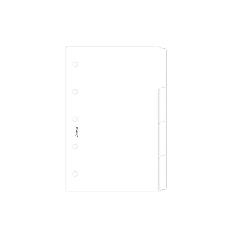Filofax White Dividers Mini Size, 4.8-inches Height, Cardstock, B132874