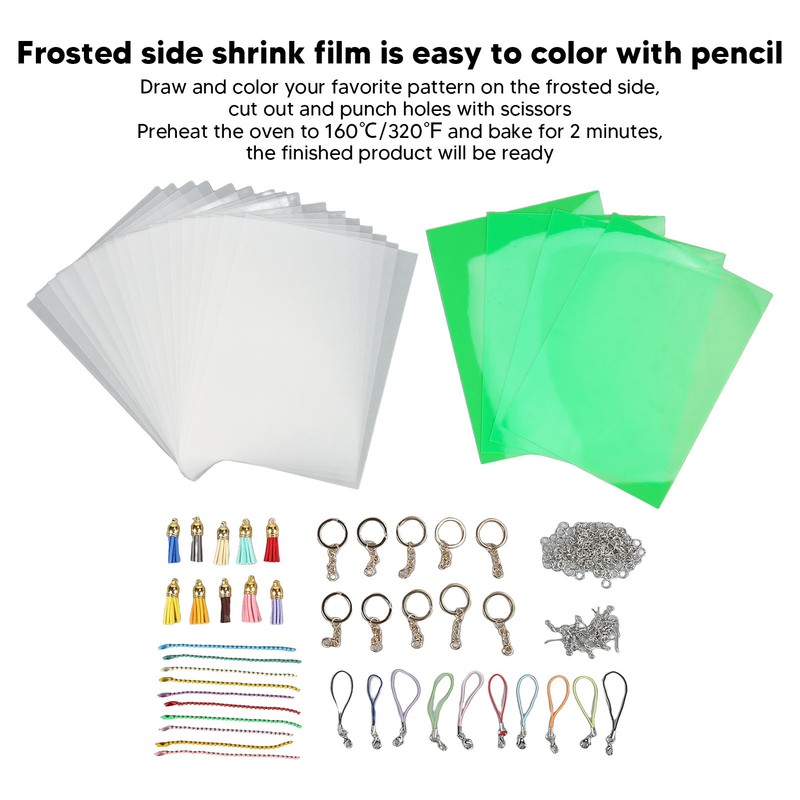Heat Shrink Film Sheets Kit DIY Handcrafted Shrink Dink Plastic