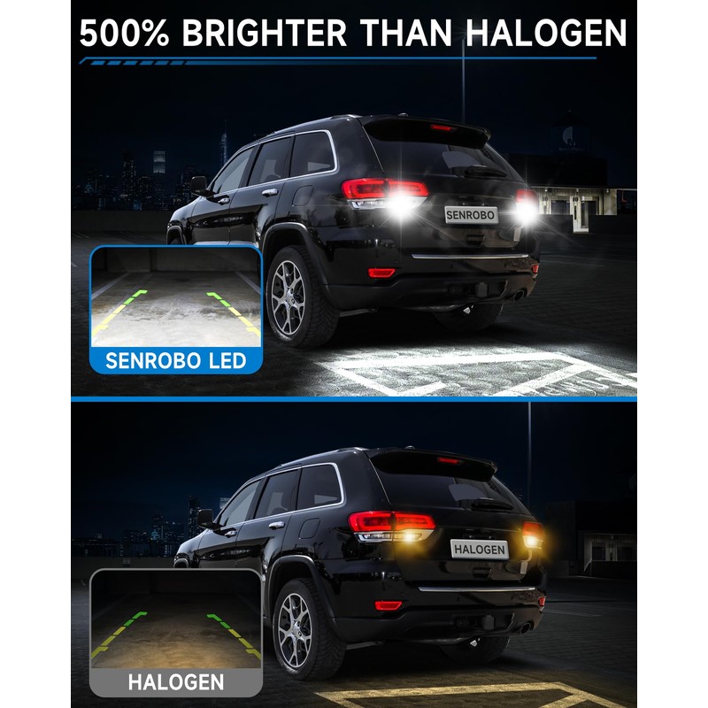 SENROBO 921 912 LED Reverse Light Bulb Fit for Jeep