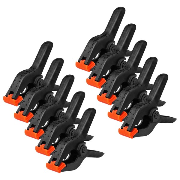 Pack of 10 Spring Clamps, 115 mm Tension Clamps, Nylon