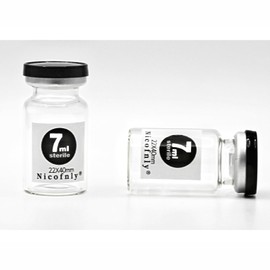Nicofnly 7 ml sterile vials - 7 ml sterile empty vial with self-healing injection port and hinged lid, sterile, 10 packs
