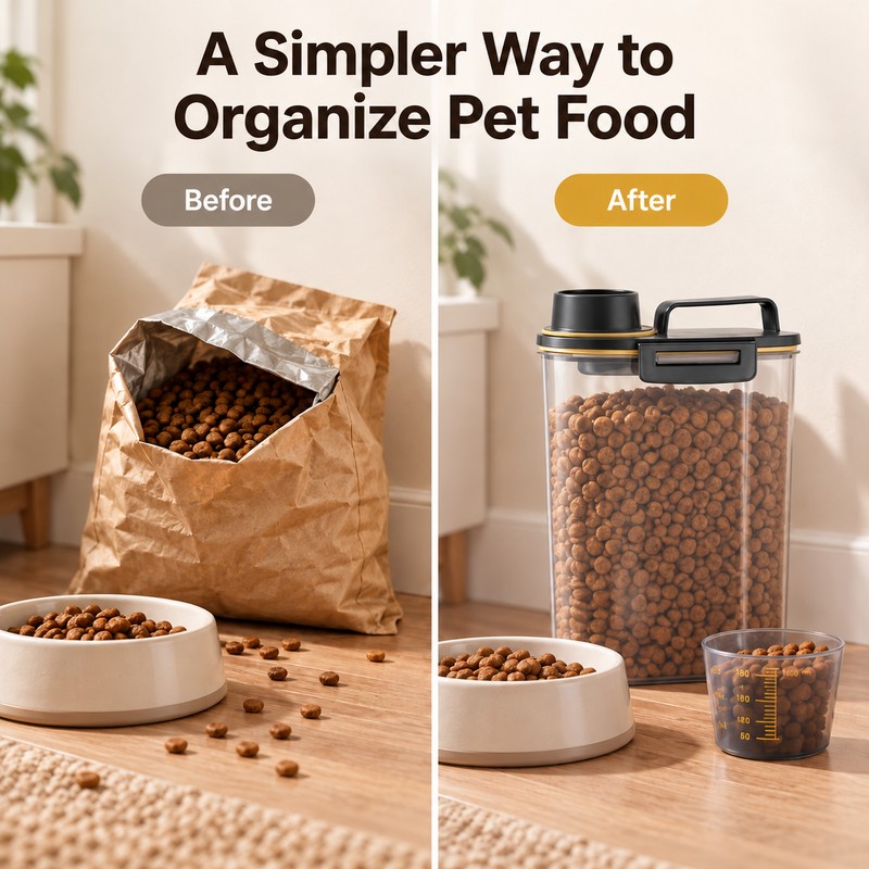 Airtight Pet Food Storage Container for Dogs & Cats –