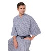Koremono Mens Tatekan Yukata, Lightweight Summer Robe, 100% Cotton, Made