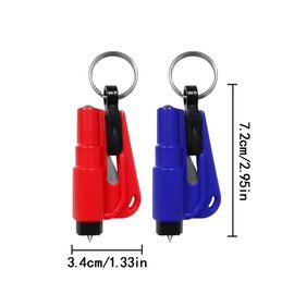 Window Broken Tool, 4 Pcs Emergency Escape Tool with Car Window Breaker and Seat Belt Cutter for Land, Underwater (4 Colors)