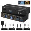 LUKFOCAB Dual Monitor HDMI + DisplayPort KVM Switch 2 Monitors