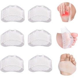 Almohadillas para Pies Protector de Gel para Mujer y Hombre, Plantillas de Bola de Pie Antideslizantes y Reutilizables, Almohadillas Metatarsianas para Alivio Dolor En Antepié, 3 Pares