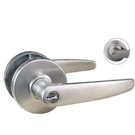 Gray Keyed Lever Door Lock Handle for Interior & Entrance Doors Analects
