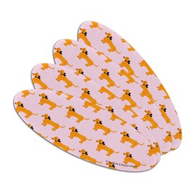 Glam Doggies Dog Pattern Double-Sided Oval Nail File Emery Board Set 4 Pack
