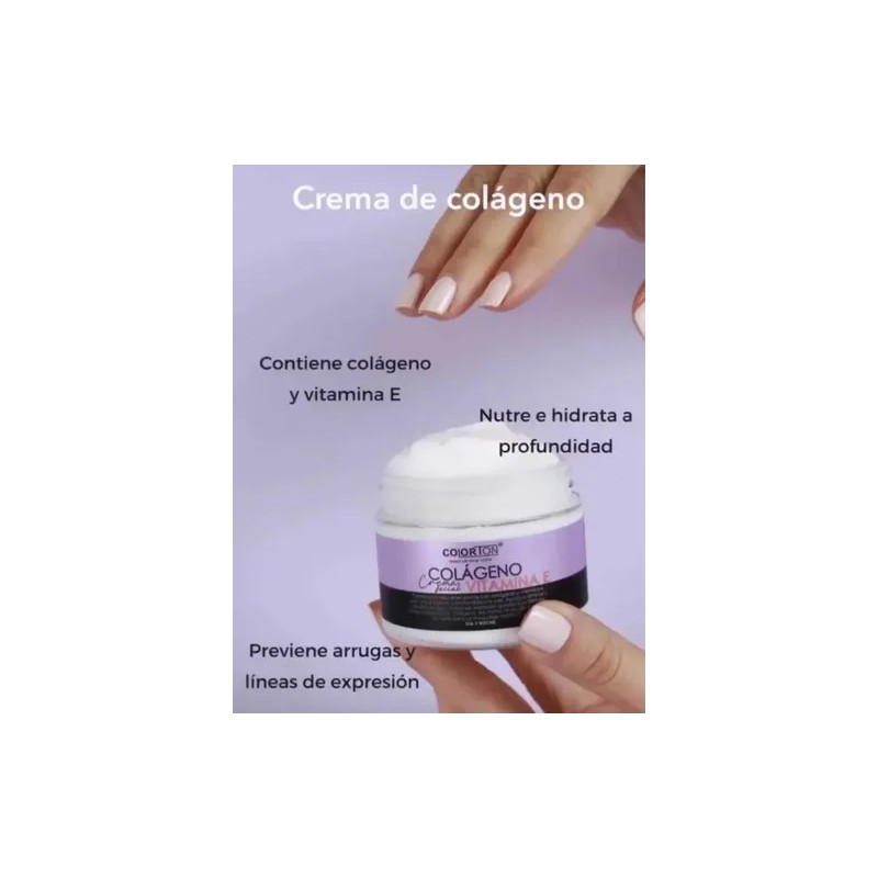 Crema Facial Colágeno Vitamina Colorton 90g Todo Tipo Piel Día