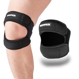 Bodyprox Correa de apoyo para tendón rotuliano (grande), alivio del dolor de rodilla ajustable de neopreno para correr, artritis, saltar, recuperación