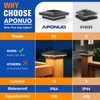 APONUO 4x4 Solar Post Cap Lights 6 Pack - IP65