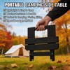 Folding Outdoor Side Table,Small HDPE Patio Table,All-Weather Compact Portable End
