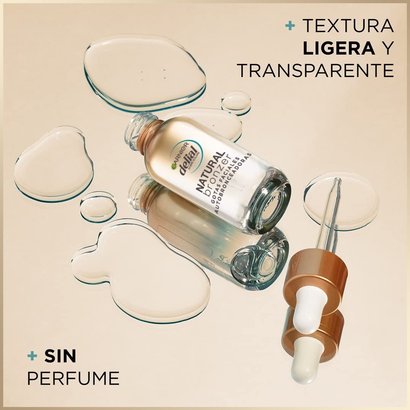 Delial Natural Bronzer Self Tanning Face Drops with Hyaluronic Acid