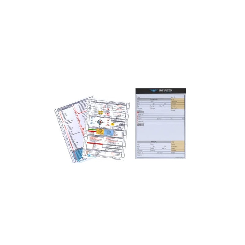 Crystal Pilot Medium VFR/METAR Cheat Sheet & Flight Planning Notepad